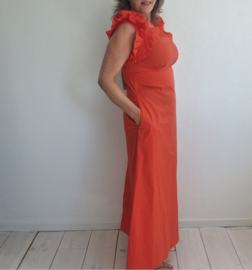 Via Fillungo maxi jurk. Maat L. Rood.
