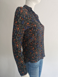 Zusss blouse top. Maat M. Zwart/print.