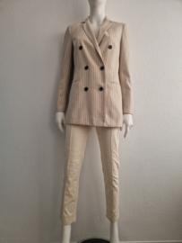 Scotch & Soda double breasted krijtstreep blazer. Maat M.Crème.