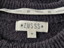 Zusss mouwloze jurk. Maat M. Zwart/gebreid.