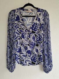 Studio Anneloes blouse. Maat M. Blauw/witte print.