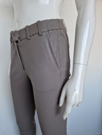 Gustav Genny stretch lamb leather pantalon Mt. 36. Grijs/ lamsleer.