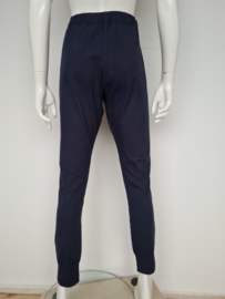 Pinko pantalon. Mt. 40. Blauw/zwart leer.