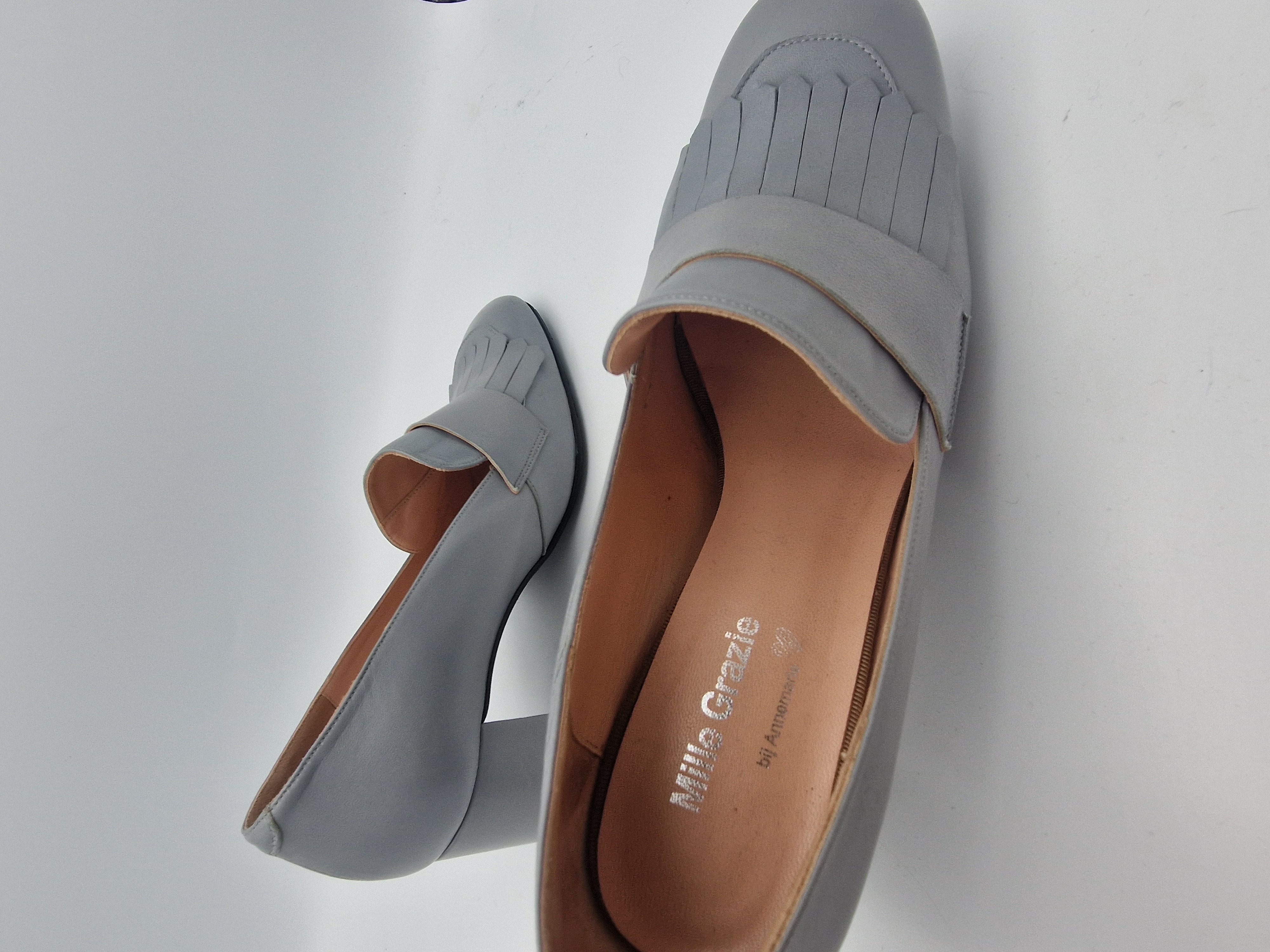 Mille Grazie pumps. Maat 41, Grijs/leer