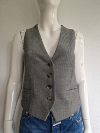 Summum gilet Herringbone. Maat S. Grijs.