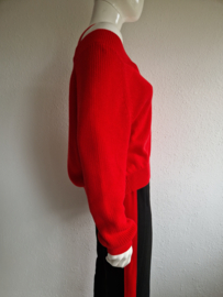 Riani pullover met V-hals. Maat 38, Rood.