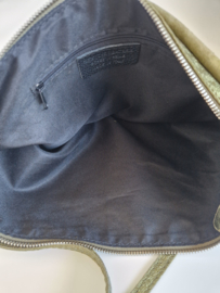 Italiaans leren schoudertas | Metallic groen |