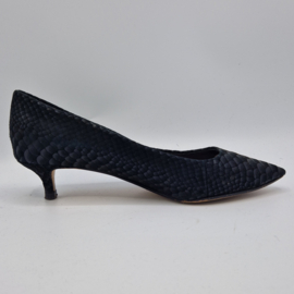 Dune London pumps. Mt. 38, Zwart/ leer.