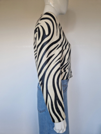 Dija leren damesjasje |Maat 36 | Zebraprint |