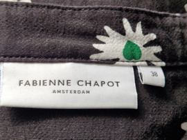 Fabienne Chapot blouse. Maat 38. Zwart/madeliefsjesprint.