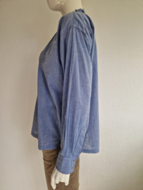 Co'Couture Pintuck shirt. Maat L. Blauw.