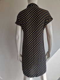 Nice Things zomerjurk. Maat 38, Donkerblauw/print.