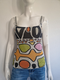 Set (vest & top). Maat 36. All over print.