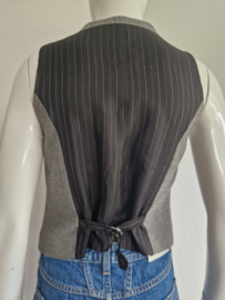 Summum gilet Herringbone. Maat S. Grijs.