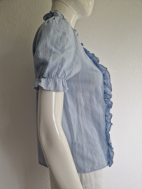 Golden Live blouse. Maat M. Lichtblauw.