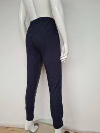 Pinko pantalon. Mt. 40. Blauw/zwart leer.