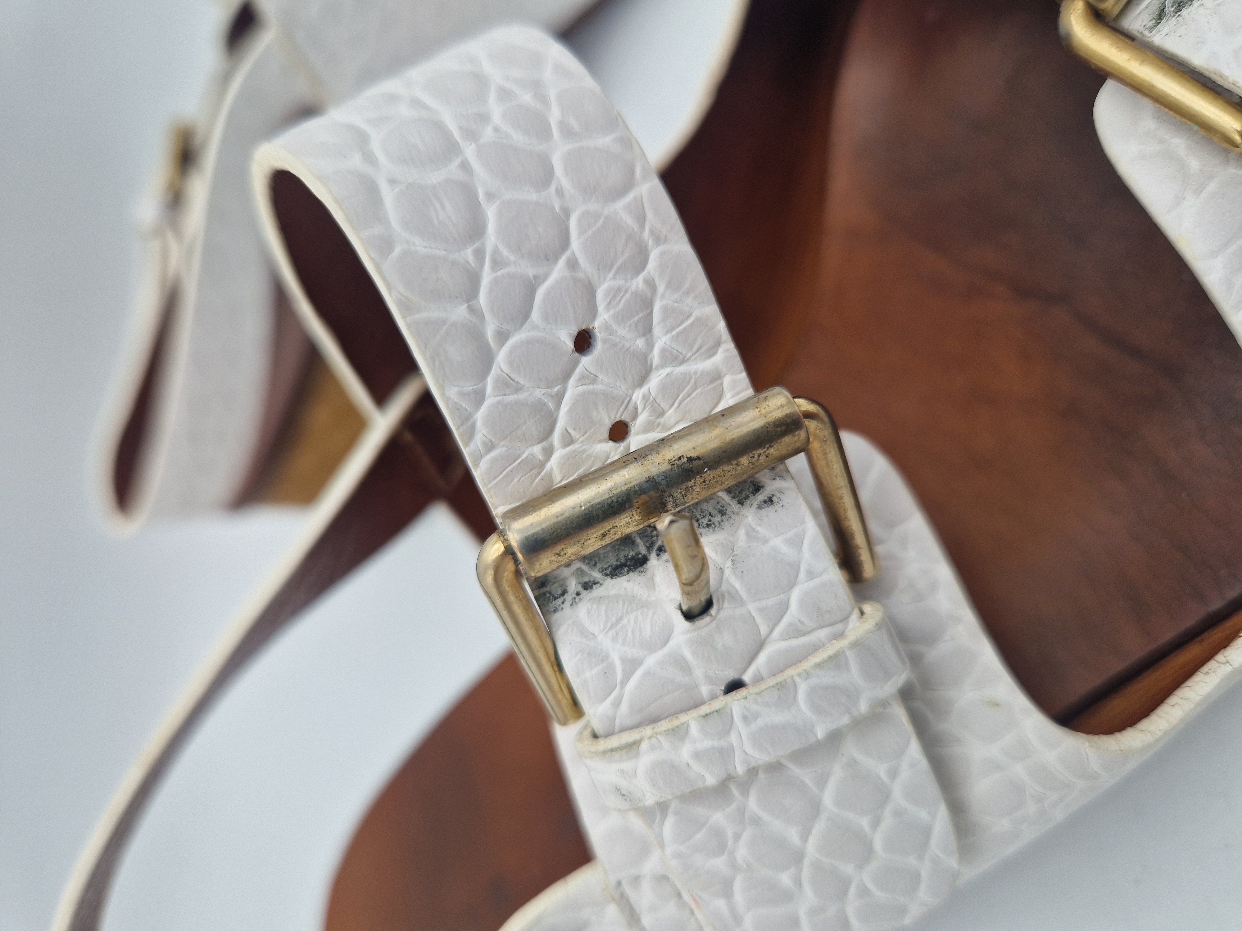 Chie Mihara sandalen. Maat 40. Wit/leer.