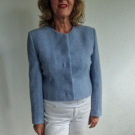 Copines by Claudia Sträter jasje. Maat M. Lichtblauw/wol.