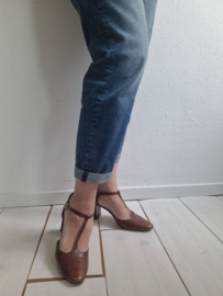 Jonak Paris pumps. Maat 40, Crocoprint/bruin.