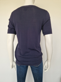 Summum fijngebreide top S donkerblauw