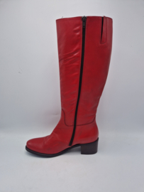 Amberone laarzen. Maat 39, Rood/leer.