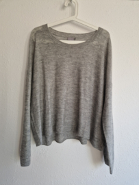 No Man’s Land mohair trui met pailletten | maat L | grijs | luxe knit