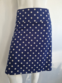 King Louie A-lijn rok. Maat XL. Blauw/polkadots.