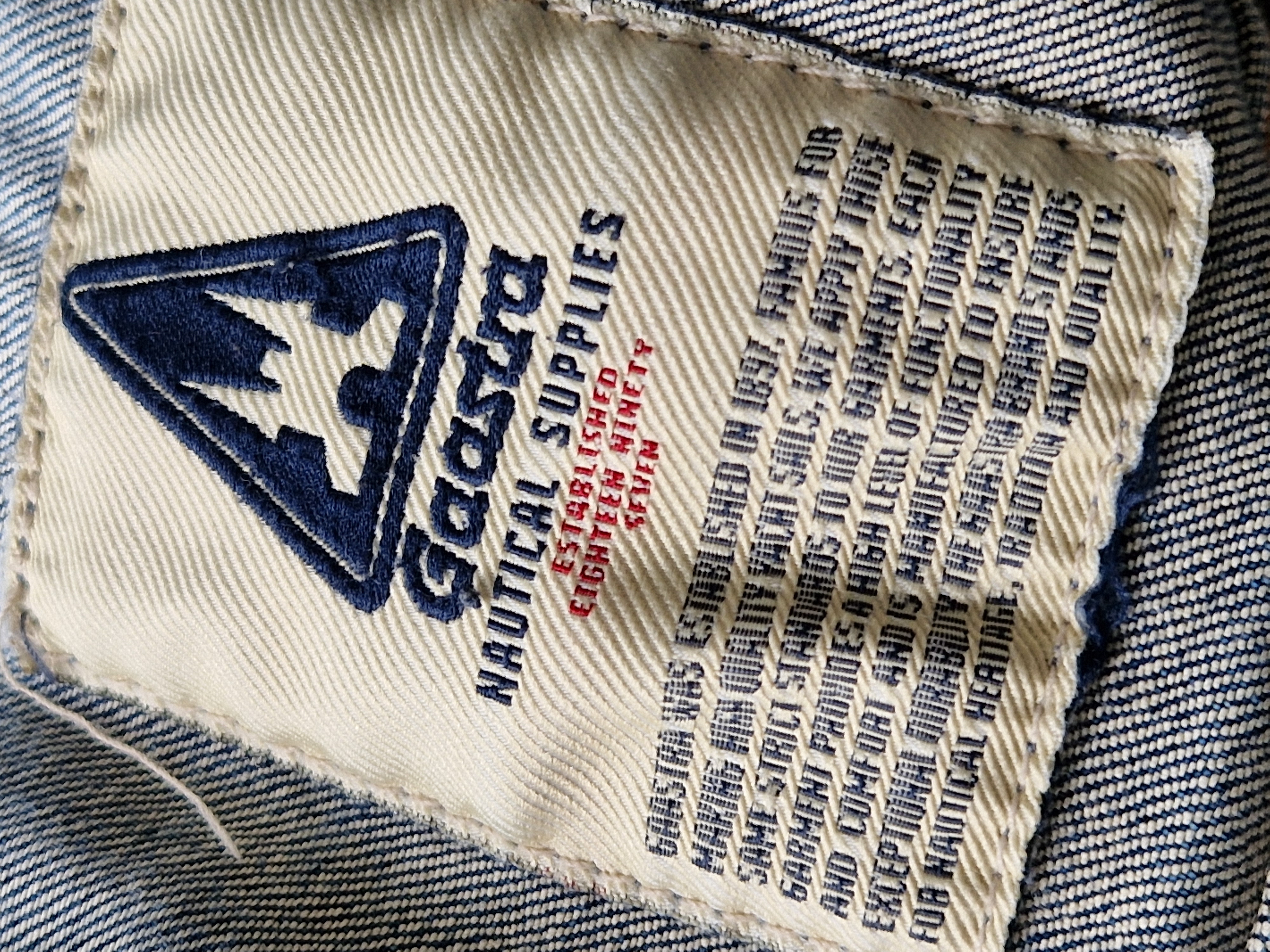Gaastra denim jasje. Maat 36, Blauw.