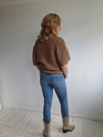 En Vogue vest. Maat S. Bruin/goud.
