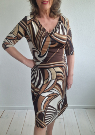 Expresso jurk grafische print. Maat L.