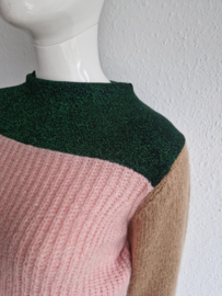 Scotch & Soda trui. Maat S. Roze/bruin/groen.
