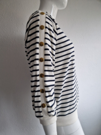 Studio Anneloes sweater. Maat XL. Crème/zwart gestreept.
