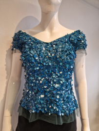 Ronald Kolk top. Maat 34/36, Blauw/lovers.