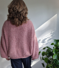 INTI handgebreide trui | Maat 40/42 | Poederroze | Alpaca |