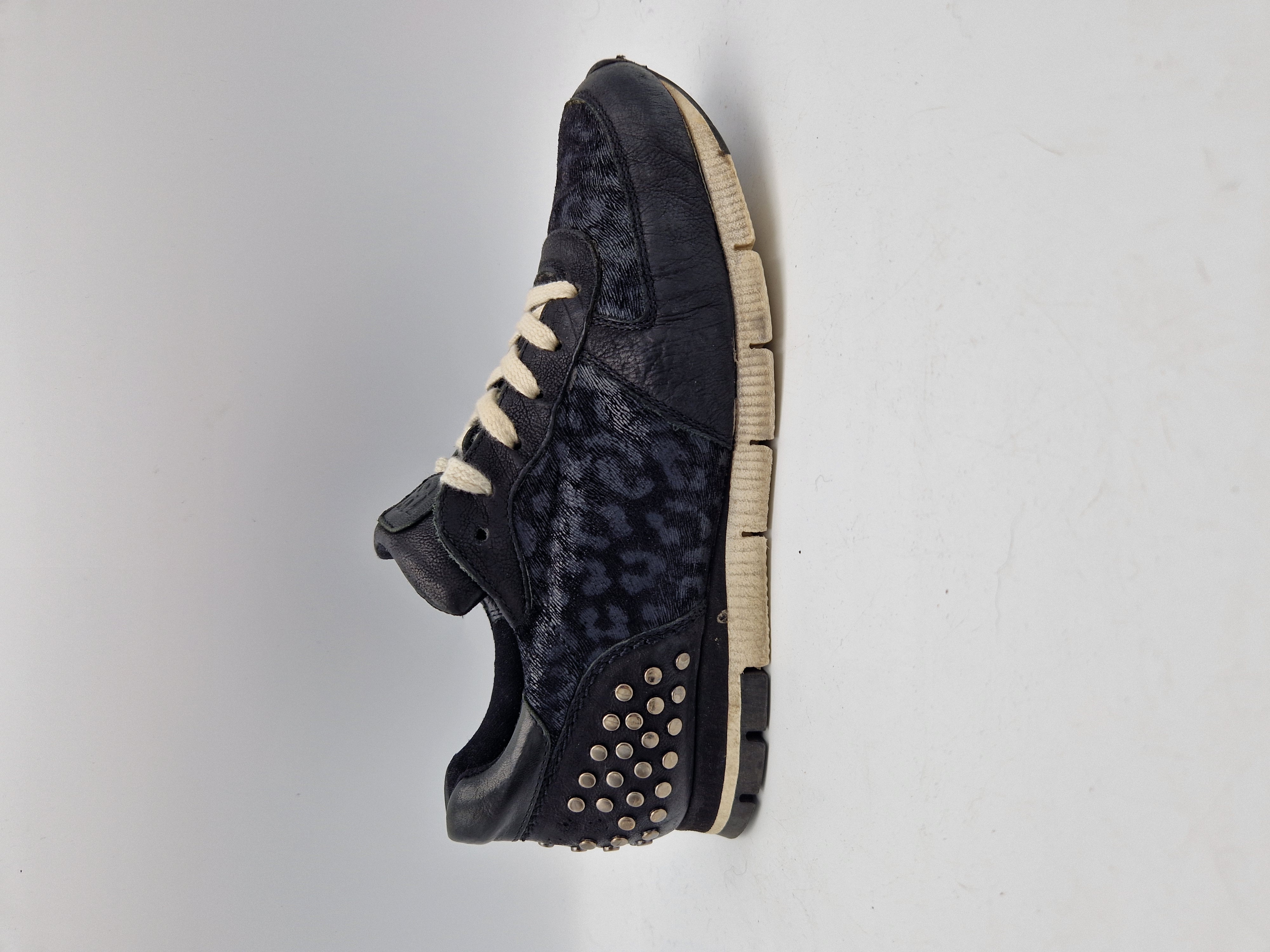 Paul Green sneakers. Maat 4,5, Zwart/leer.