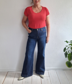 LaDress wide leg jeans. Maat 40/42. Blauw.