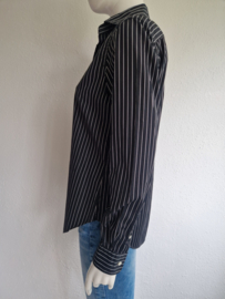 Ralph Lauren blouse classic fit. Maat 10, Zwart/streep