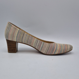 Brunate pumps. Maat 39, Multicolor/leer.