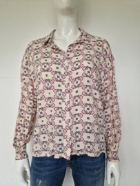 ALIX blouse. Mt. M. Crème/print.