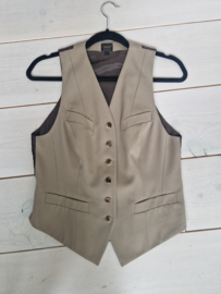 Pauw gilet. Maat 1, Beige/bruin/wol.