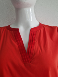 Comma blouse top. Maat 42, Oranje/rood.