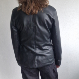 Someday blazer. Maat 38, Zwart/leer look