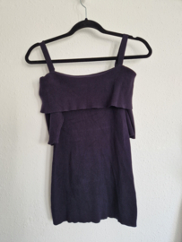 Claudia Sträter off shoulder top. Maat 38/40, Donkerblauw.
