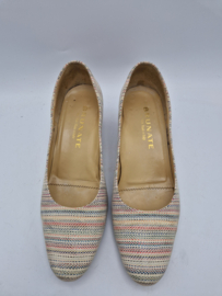 Brunate pumps. Maat 39, Multicolor/leer.