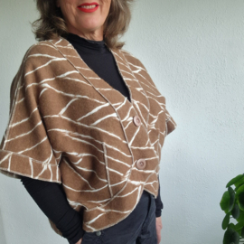 Xadoo vest. Maat 2. Bruin/wol.