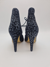 Mille Grazie luipaard print pumps. Maat 42, Zwart/grijs.