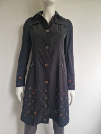 Sao Paulo trenchcoat. Maat 36, Zwart