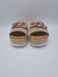 Unisa slippers Cafu. Maat 40, Ecru/suède.