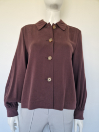 Riani luxe blouse/jasje. Maat 38. Bruin/lyocell