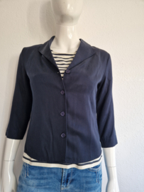 Zilch blouse met reverskraag. Maat XS. Donkerblauw.
